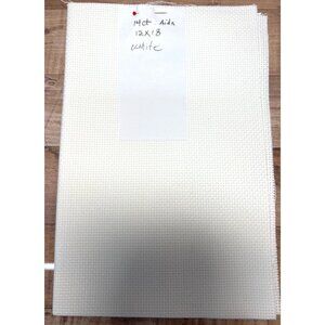 White 14 Count Aida Cross Stitch Fabric 12x18 Inches